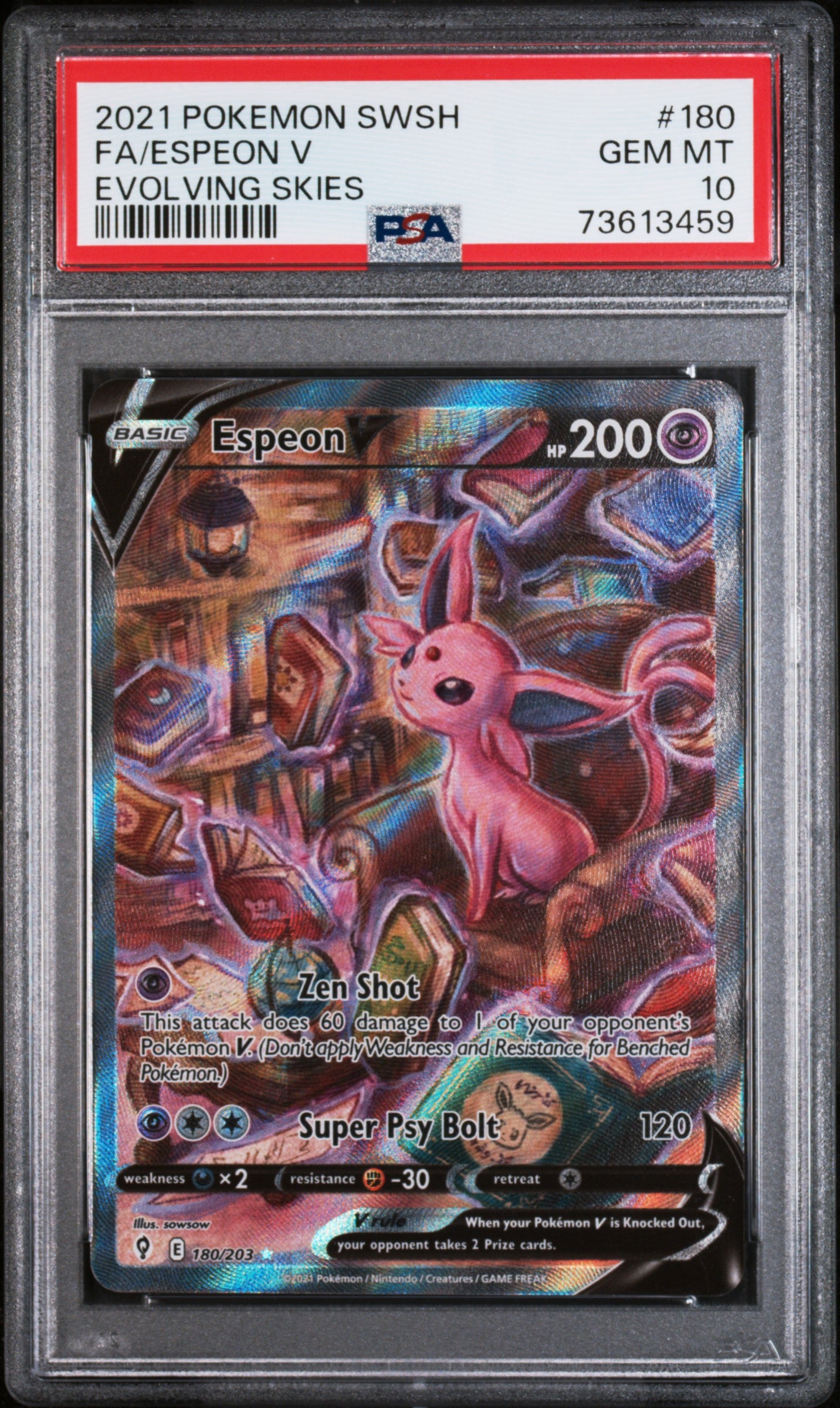 ESPEON V FULL ART #180 - PSA 10