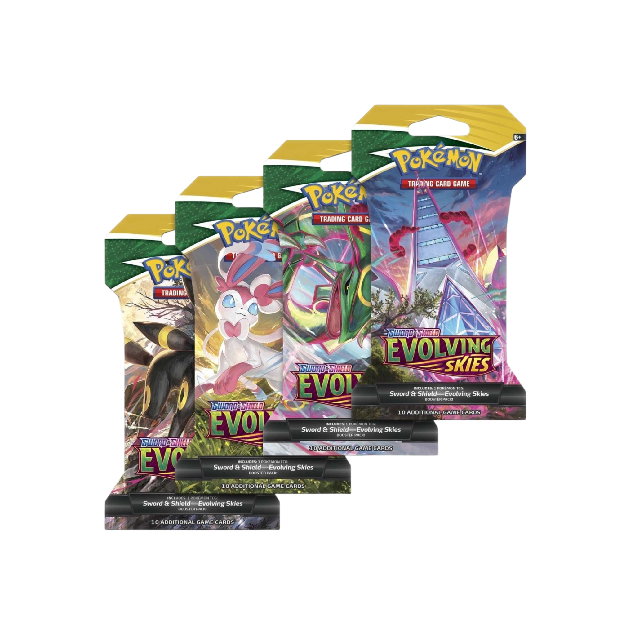 Pokemon Evolving Skies Sleeved Booster Pack Art Set