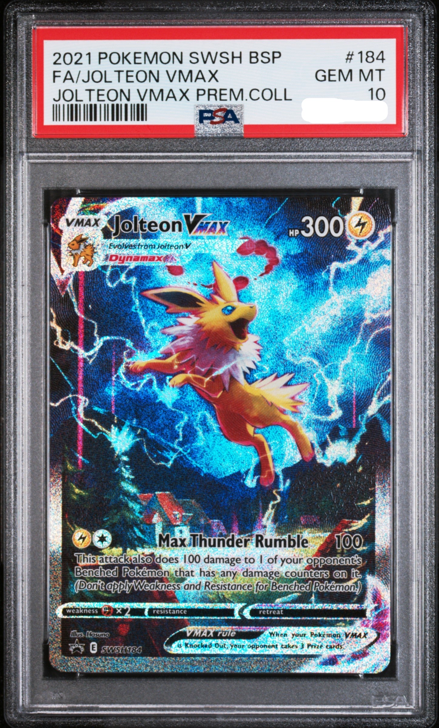 JOLTEON VMAX FULL ART #184 - PSA 10