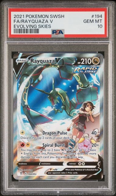 RAYQUAZA V #194 - PSA 10