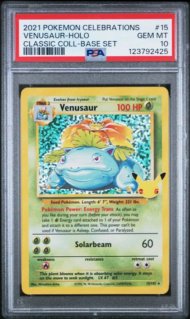 VENUSAUR (HOLO) #15 - PSA 10