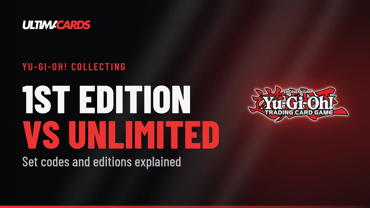 Ultima Cards Yu-Gi-Oh! guide cover: 1st Edition vs Unlimited