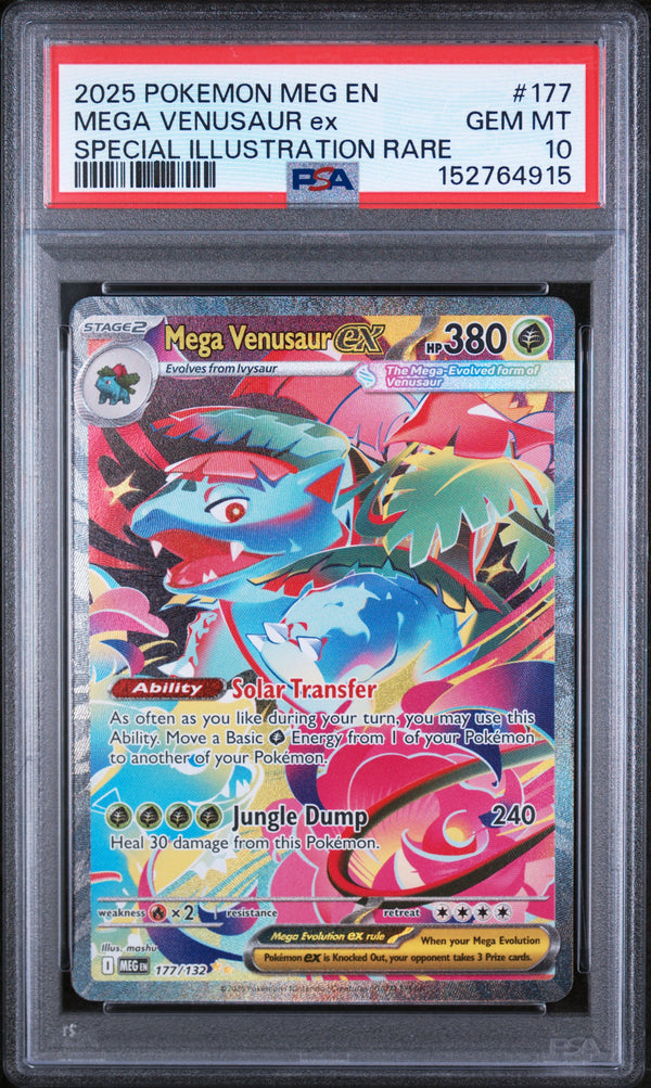 2025 POKEMON MEG EN-MEGA EVOLUTION #177 MEGA VENUSAUR ex SPECIAL ILLUSTRATION RARE