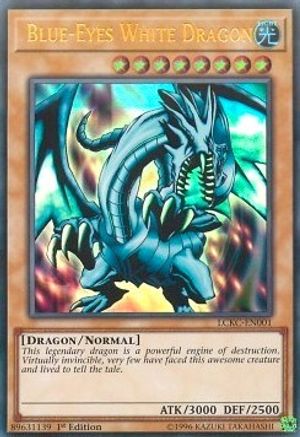 Blue-Eyes White Dragon (Version 1) (LCKC-EN001) - Legendary Collection Kaiba 1st Edition