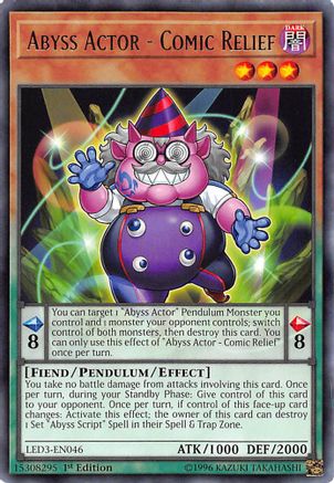 Abyss Actor - Comic Relief (LED3-EN046) - Legendary Duelists: White Dragon Abyss 1st Edition