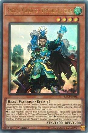 Ancient Warriors - Virtuous Liu Xuan (IGAS-EN011) - Ignition Assault 1st Edition