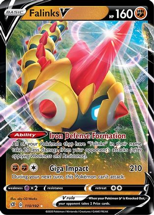Falinks V - 110/192  - Holofoil SWSH02 Rebel Clash - Ultra Rare