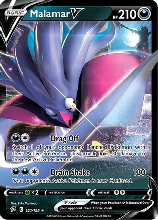 Malamar V - 121/192  - Holofoil SWSH02 Rebel Clash - Ultra Rare