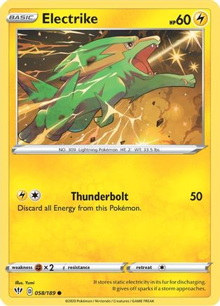 Electrike - 058/189  SWSH03 Darkness Ablaze - Common