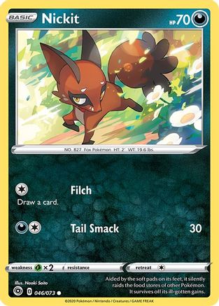 Nickit - 046/73  - Reverse Holofoil Champions Path - Common