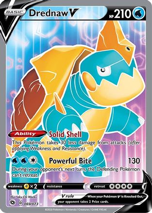 Drednaw V (Full Art) - 069/73  - Holofoil Champions Path - Ultra Rare