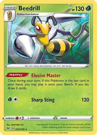 Beedrill - 003/185  SWSH04 Vivid Voltage - Rare