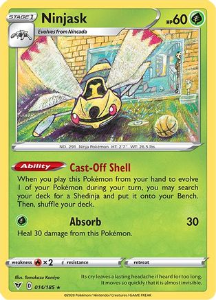 Ninjask - 014/185  SWSH04 Vivid Voltage - Rare