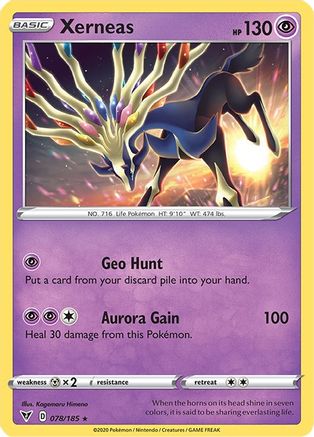 Xerneas - 078/185  - Holofoil SWSH04 Vivid Voltage - Holo Rare