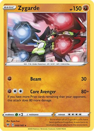 Zygarde - 093/185  - Holofoil SWSH04 Vivid Voltage - Holo Rare