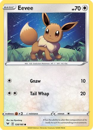 Eevee - 130/185  SWSH04 Vivid Voltage - Common