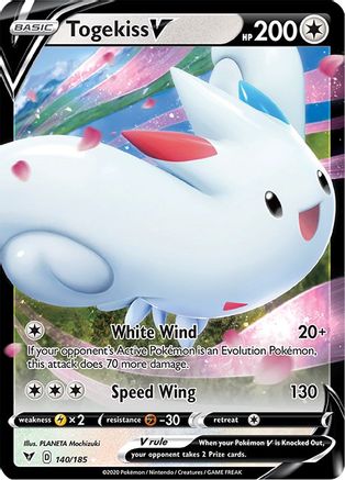 Togekiss V - 140/185  - Holofoil SWSH04 Vivid Voltage - Ultra Rare
