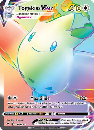 Togekiss VMAX (Secret) - 191/185  - Holofoil SWSH04 Vivid Voltage - Secret Rare