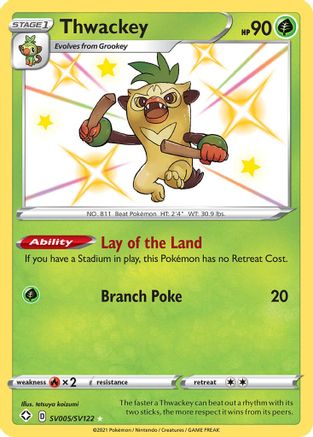 Thwackey - SV005/SV122  - Holofoil Shining Fates Shiny Vault - Shiny Holo Rare