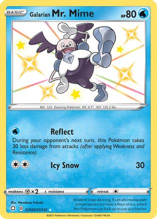 Galarian Mr. Mime - SV020/SV122  - Holofoil Shining Fates Shiny Vault - Shiny Holo Rare