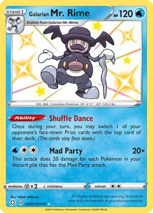 Galarian Mr. Rime - SV021/SV122  - Holofoil Shining Fates Shiny Vault - Shiny Holo Rare