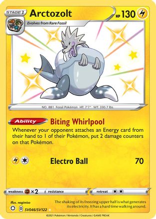Arctozolt - SV046/SV122  - Holofoil Shining Fates Shiny Vault - Shiny Holo Rare