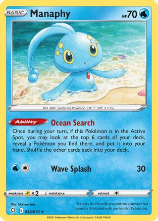 Manaphy - 024/072  Shining Fates - Rare