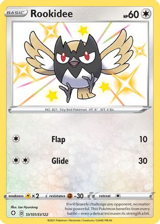 Rookidee - SV101/SV122  - Holofoil Shining Fates Shiny Vault - Shiny Holo Rare