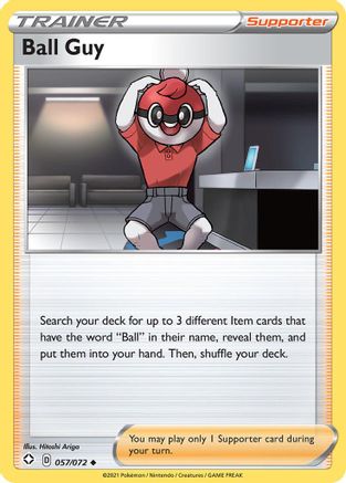 Ball Guy - 057/072  - Reverse Holofoil Shining Fates - Uncommon