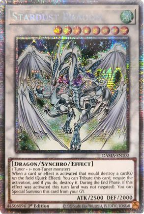 Stardust Dragon (Starlight Rare) (DAMA-EN100) - Dawn of Majesty 1st Edition