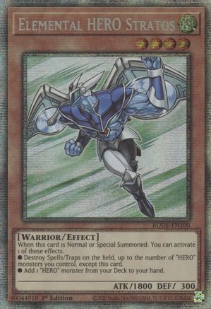 Elemental HERO Stratos (Starlight Rare) (BODE-EN100) - Burst of Destiny 1st Edition