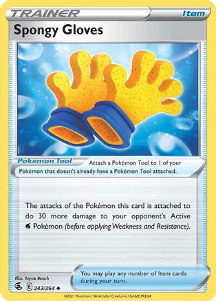 Spongy Gloves - 243/264  SWSH08 Fusion Strike - Uncommon