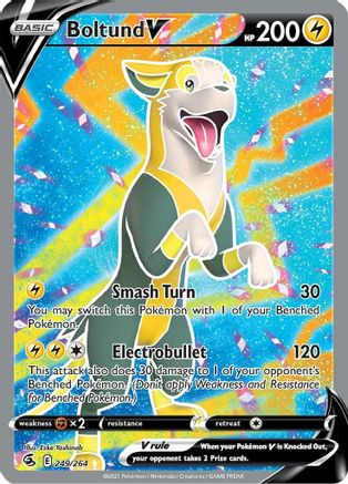 Boltund V (Full Art) - 249/264  - Holofoil SWSH08 Fusion Strike - Ultra Rare