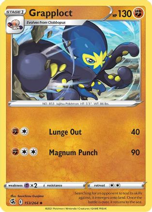 Grapploct - 153/264  SWSH08 Fusion Strike - Uncommon