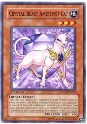 Crystal Beast Amethyst Cat (FOTB-EN002) - Force of the Breaker 1st Edition