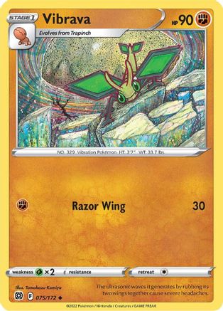 Vibrava - 075/172  SWSH09 Brilliant Stars - Uncommon