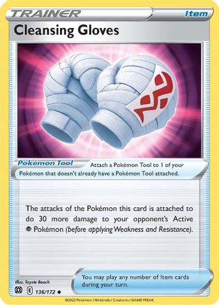 Cleansing Gloves - 136/172  SWSH09 Brilliant Stars - Uncommon