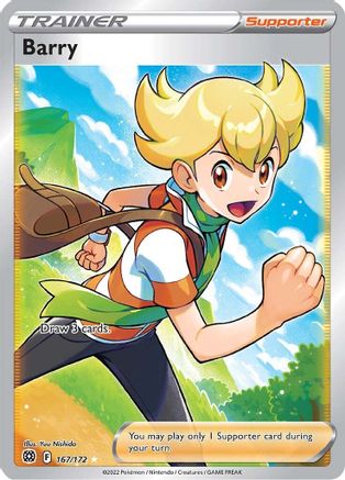 Barry (Full Art) - 167/172  - Holofoil SWSH09 Brilliant Stars - Ultra Rare