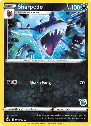 Sharpedo (Eevee Stamped) - 163/264  Battle Academy 2022 - Promo