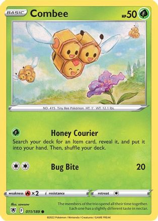 Combee - 011/189  - Reverse Holofoil SWSH10 Astral Radiance - Common