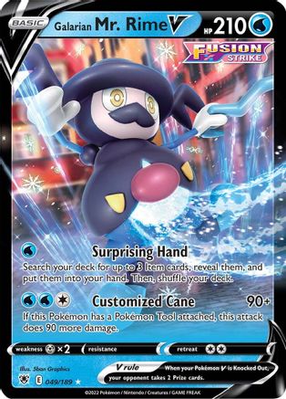 Galarian Mr. Rime V - 049/189  - Holofoil SWSH10 Astral Radiance - Ultra Rare