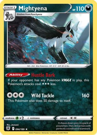 Mightyena - 096/189  - Reverse Holofoil SWSH10 Astral Radiance - Rare