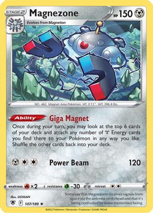 Magnezone - 107/189  - Holofoil SWSH10 Astral Radiance - Holo Rare