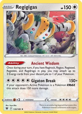 Regigigas - 130/189  - Holofoil SWSH10 Astral Radiance - Holo Rare