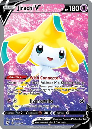 Jirachi V (Full Art) - 170/189  - Holofoil SWSH10 Astral Radiance - Ultra Rare