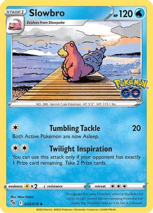 Slowbro - 020/078  - Reverse Holofoil Pokemon GO - Uncommon