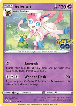 Sylveon - 035/078  - Holofoil Pokemon GO - Holo Rare