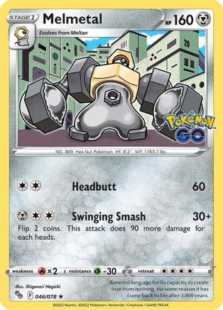 Melmetal - 046/078  - Holofoil Pokemon GO - Holo Rare
