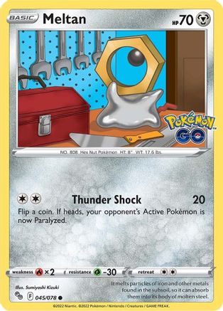 Meltan - 045/078  - Reverse Holofoil Pokemon GO - Common