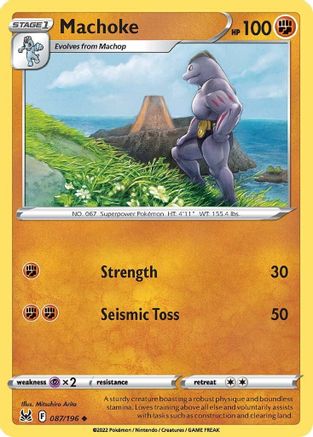 Machoke - 087/196  - Reverse Holofoil SWSH11 Lost Origin - Uncommon